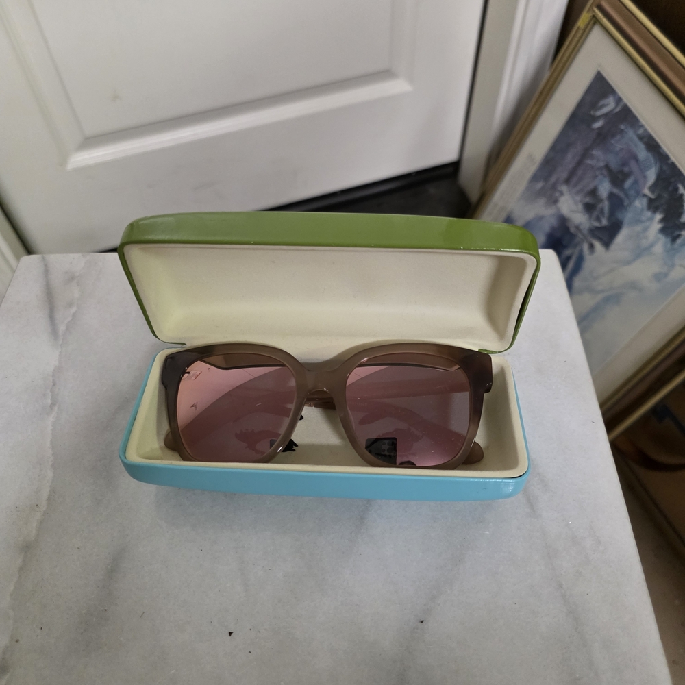 kate spade Brown Tortoiseshell Sunglasses with Pink Tint